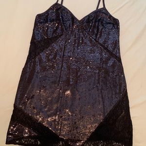 Women’s Marciano Black Sequin and Lace dress